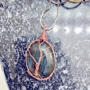 Handmade stone necklace
